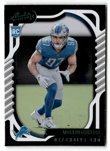 Adam Hutchinson football card from Panini Absolute Green 2022 Rookie Series