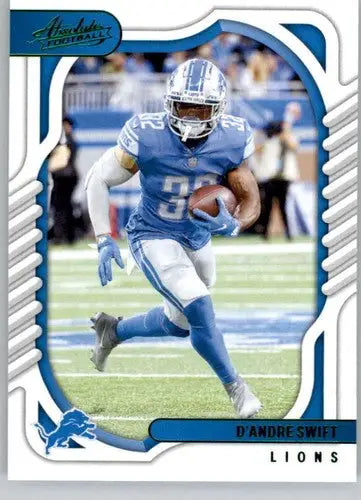 D’Andre Swift football card from Panini Absolute Green 2022 with original gloss NM-MT