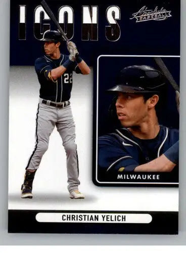 2022 Panini Absolute Icons Retail #10 Christian Yelich NM-MT Brewers ID:52346 - Baseball Card Single