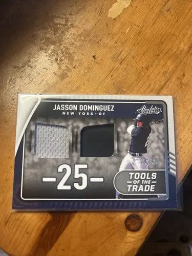 2022 Panini Absolute Jasson Dominguez Dual Patch Card Tools of the Trade