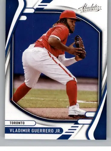 Baseball card from Panini Absolute Retail featuring Vladimir Guerrero Jr. Blue Jays