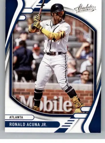 Ronald Acuna Jr. baseball card from Panini Absolute Retail 2022 with original gloss