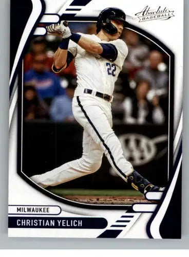 Christian Yelich baseball card from Panini Absolute Retail 2022 product