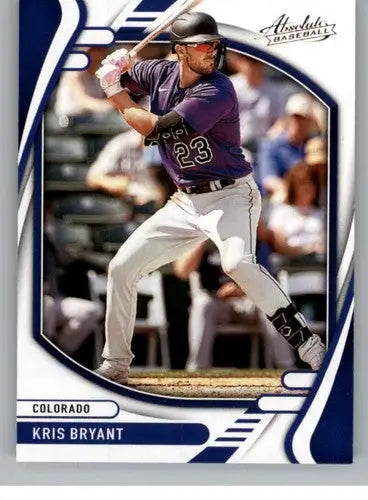 Kris Bryant baseball card from Panini Absolute with original gloss in 2022 Panini Absolute Retail