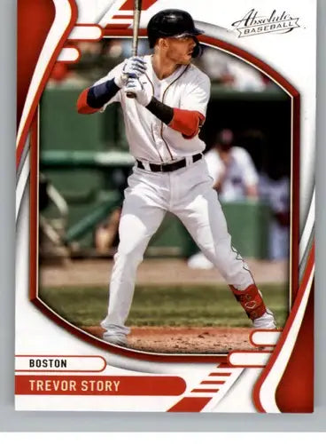 Original gloss Panini Absolute Trevor Story baseball card viewed in 2022 Panini Absolute retail product