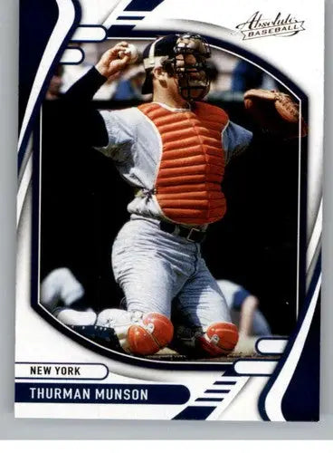 Thurman Munson baseball card from Panini Absolute 2022 retail product with original gloss