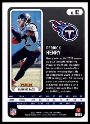 2022 Panini Absolute - Retail Derrick Henry 82 Tennessee Titans