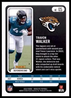 2022 Panini Absolute - Retail Travon Walker RC 125 Jacksonville Jaguars