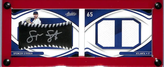 2022 Panini Absolute Rookie Material Booklet #146 Spencer Strider NM-MT RC Rookie MEM Auto 27/99 - Baseball Card Single