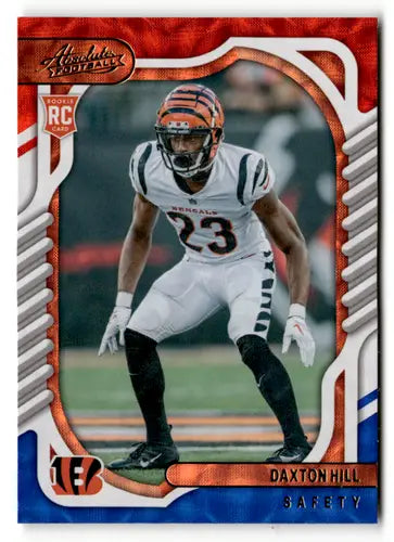 Daxton Hill football card from Panini Absolute RWB Kaleidoscope series featuring original gloss