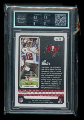 2022 Panini Absolute Tom Brady #78 Green Football Arena Club 9.5 - Football Card Single
