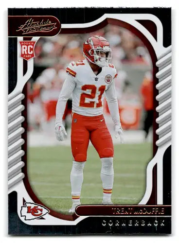 Trent McDuffie rookie card from 2022 Panini Absolute Yellow set, near mint condition