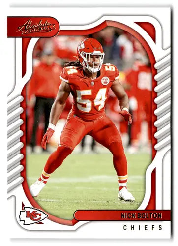 Nick Bolton football card from Panini Absolute Yellow 2022 in near mint condition