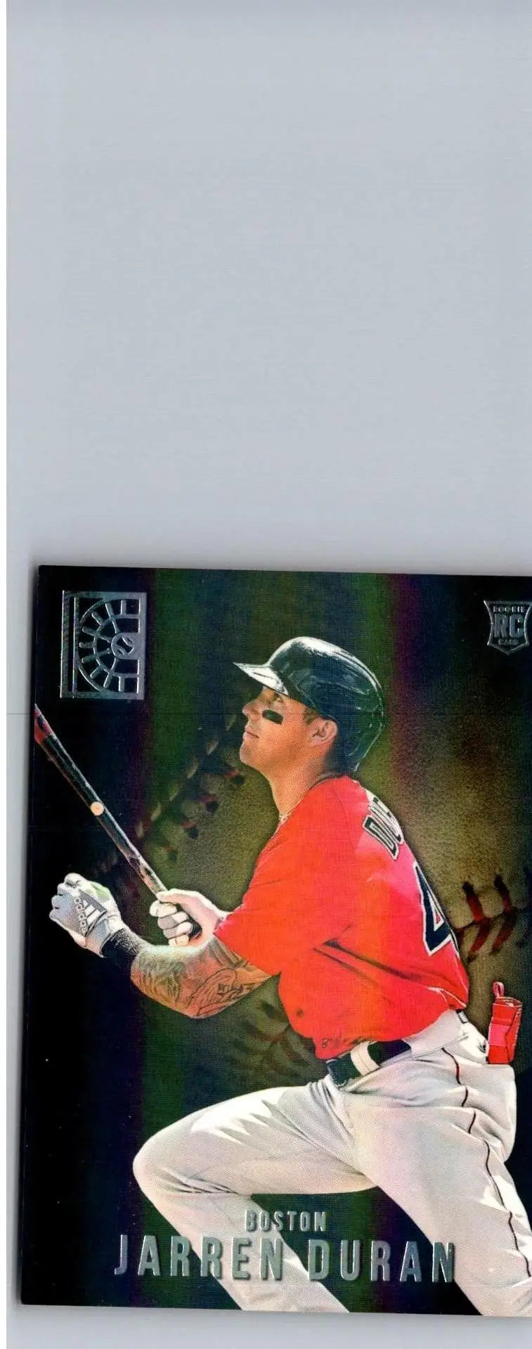Baseball trading card of Jarren Duran from 2022 Panini Capstone Jarren Duran Gold