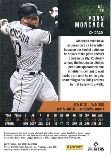 2022 Panini Capstone #48 Yoan Moncada NM-MT White Sox ID:53667 - Baseball Card Single