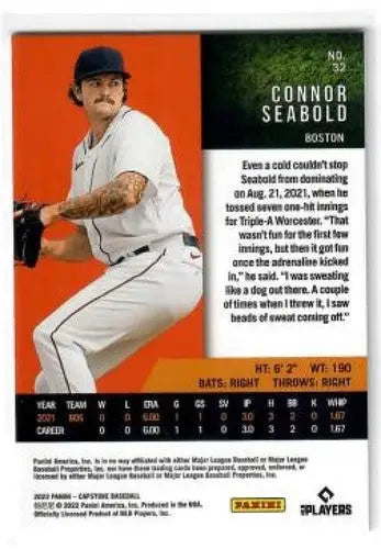 2022 Panini Capstone Blue #32 Connor Seabold NM-MT Red Sox ID:50627 - Baseball Card Single