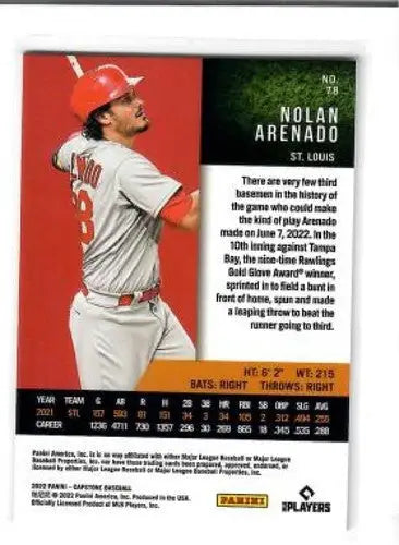 2022 Panini Capstone Blue #78 Nolan Arenado NM-MT Cardinals ID:54028 - Baseball Card Single