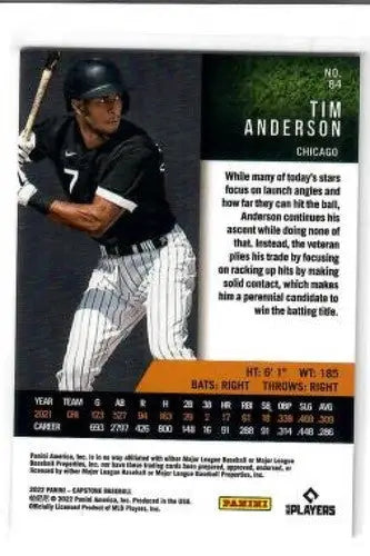 2022 Panini Capstone Blue #84 Tim Anderson NM-MT White Sox ID:50624 - Baseball Card Single
