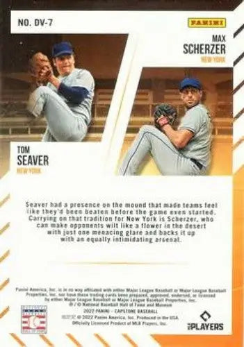 Panini Capstone Deja Vu baseball card featuring Tom Seaver and Max Scherzer NM-MT