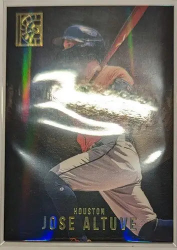 Shiny Baseball Trading Card of Jose Altuve Houston Astros from Panini Capstone Gold