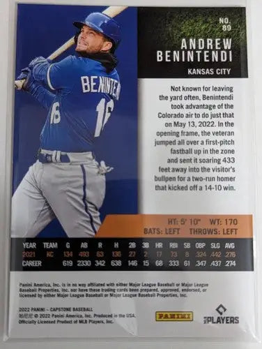 2022 Panini Capstone Gold #89 Andrew Benintendi NM-MT Royals ID:50620 - Baseball Card Single