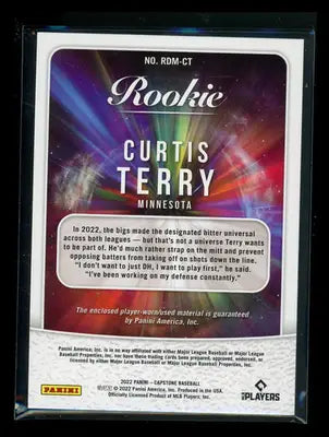 2022 Panini Capstone Rookie Curtis Terry #RDM-CT RC Player-worn/used material - Basketball Card Single