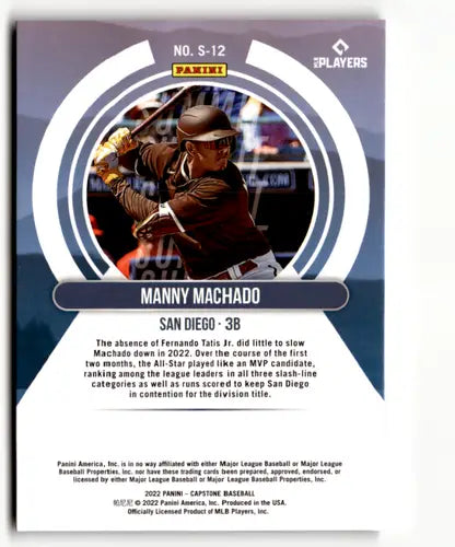 2022 Panini Capstone Summit #12 Manny Machado NM-MT Padres ID:50599 - Baseball Card Single