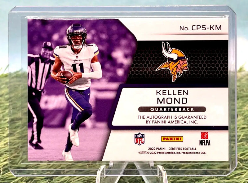 Kellen Mond trading card from 2022 Panini Certified Potential Auto #/25 Rookie