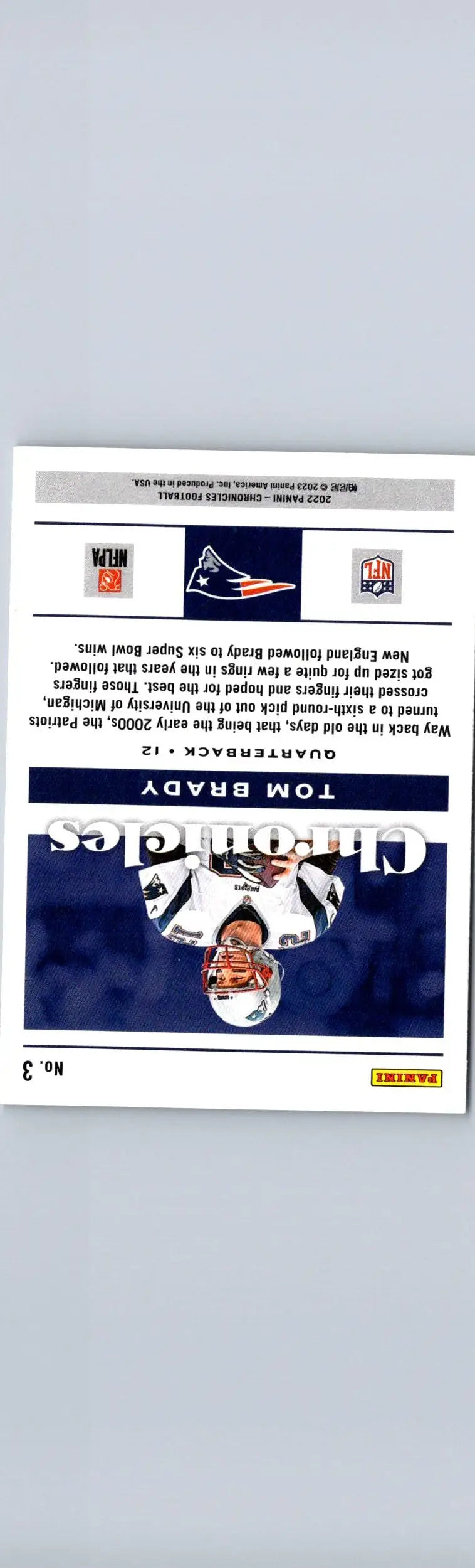 2022 Panini Chronicles #3 Tom Brady - Football Card Single