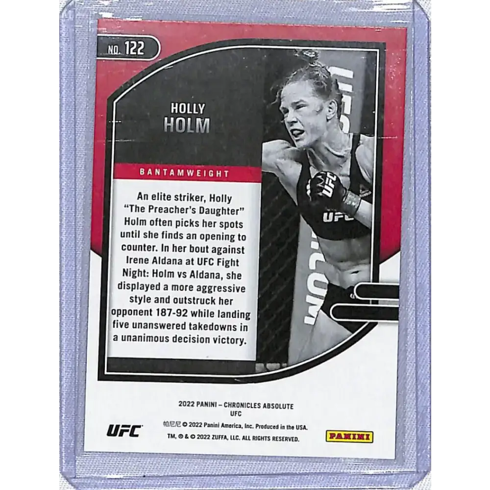 2022 Panini Chronicles Absolute UFC #122 Holly Holm NM-MT - UFC/MMA Card Single