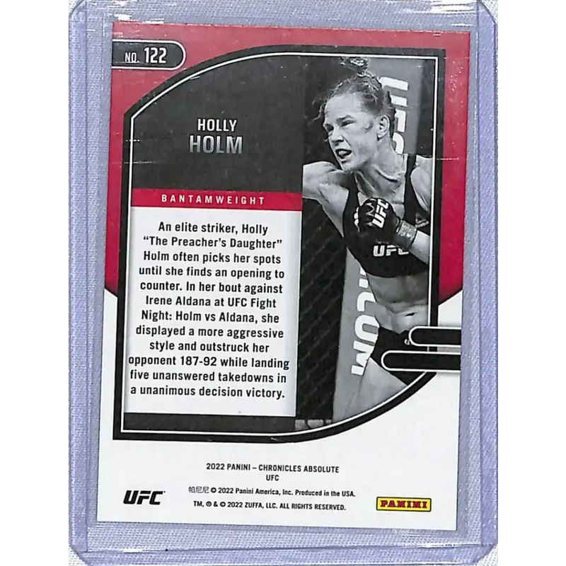 2022 Panini Chronicles Absolute UFC #122 Holly Holm NM-MT - UFC/MMA Card Single