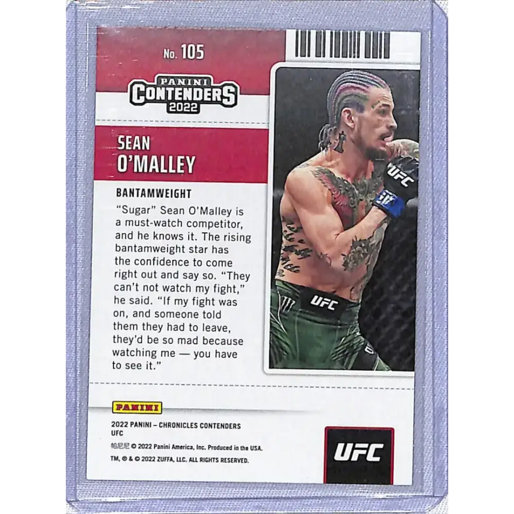 2022 Panini Chronicles Contenders UFC #105 Sean O’Malley NM-MT - UFC/MMA Card Single