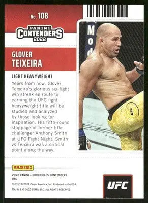 2022 Panini Chronicles Contenders UFC Glover Teixeira #108 Mixed Martial Arts - UFC/MMA Card Single