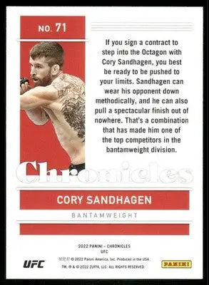 2022 Panini Chronicles Cory Sandhagen #71 MMA - UFC/MMA Card Single