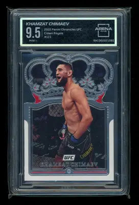 2022 Panini Chronicles Crown Royale Khamzat Chimaev #111 MMA Arena Club 9.5 - UFC/MMA Card Single