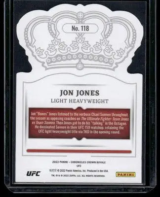 2022 Panini Chronicles Crown Royale UFC Jon Jones #118 MMA - UFC/MMA Card Single