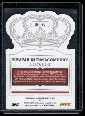 2022 Panini Chronicles Crown Royale UFC Khabib Nurmagomedov #120 - UFC/MMA Card Single