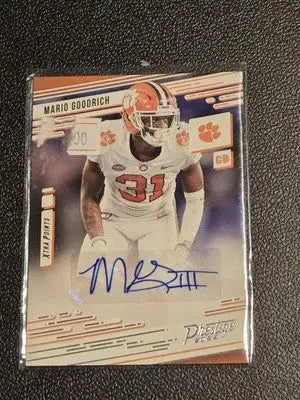 2022 Panini Chronicles Draft Mario Goodrich Prestige Xtra Points Signatures - Football Card Single