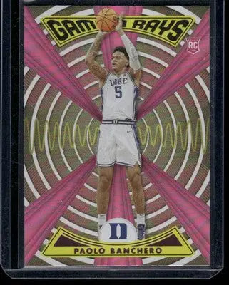 2022 Panini Chronicles Draft Picks Gamma Rays Paolo Banchero #ZG-PAO Pink RC - Basketball Card Single