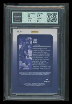 2022 Panini Chronicles Elite Purple Jose Siri #16 RC 12/49 Arena Club 10 - Baseball Card Single