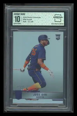 2022 Panini Chronicles Elite Purple Jose Siri #16 RC 12/49 Arena Club 10 - Baseball Card Single