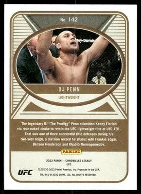2022 Panini Chronicles Legacy UFC BJ Penn #142 MMA - UFC/MMA Card Single