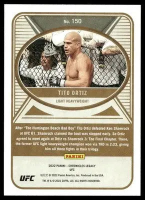 2022 Panini Chronicles Legacy UFC Tito Ortiz #150 Mixed Martial Arts (MMA)