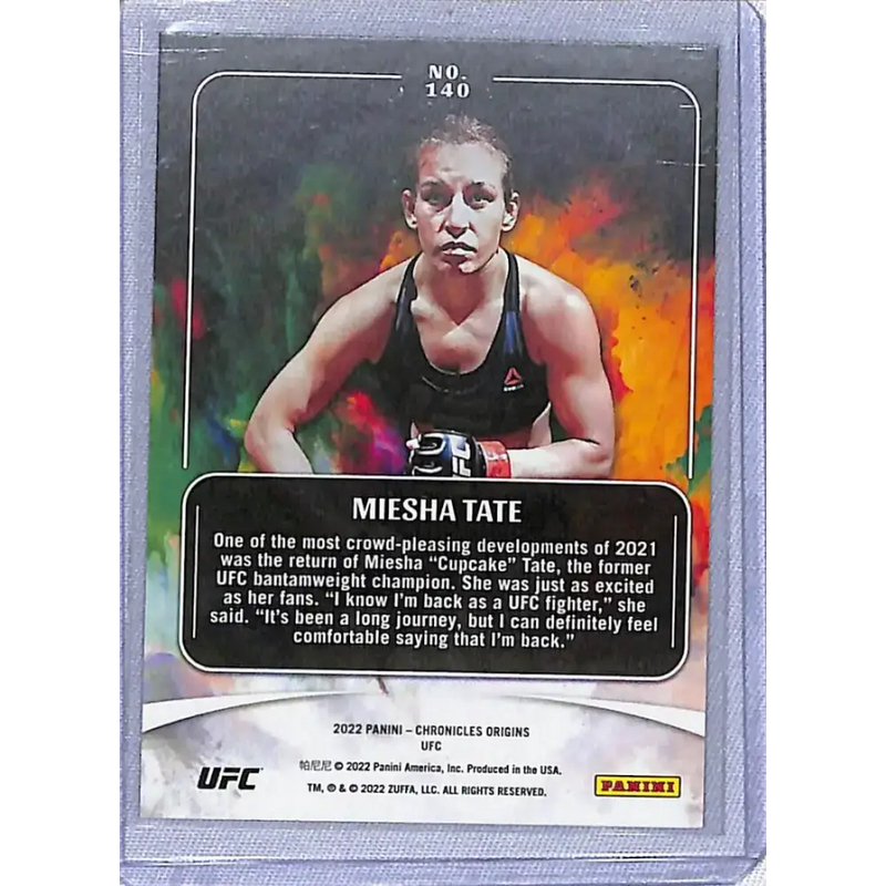 2022 Panini Chronicles Origins UFC #140 Miesha Tate NM-MT - UFC/MMA Card Single