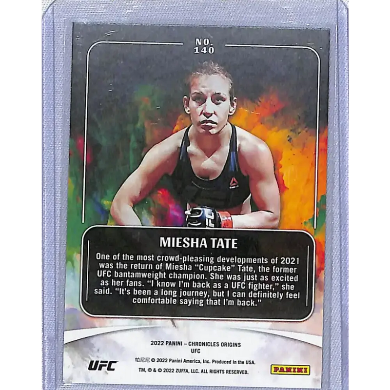 2022 Panini Chronicles Origins UFC #140 Miesha Tate NM-MT - UFC/MMA Card Single