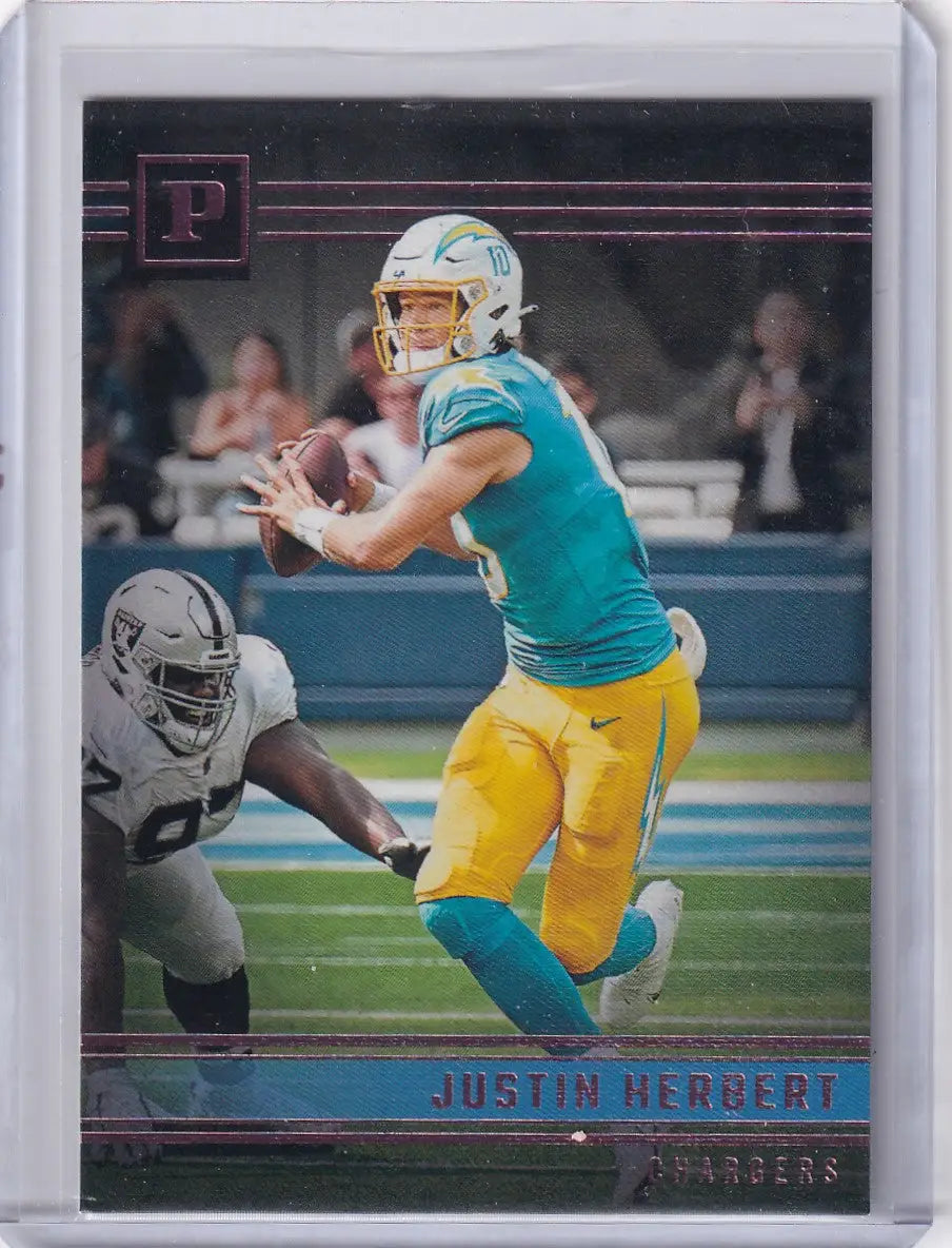 2022 Panini Chronicles #PA-33 Justin Herbert - Los Angeles Chargers - Football Card Single