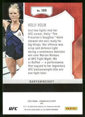 2022 Panini Chronicles Playoff UFC Holly Holm #169 Mixed Martial Arts - UFC/MMA Card Single