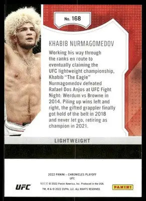 2022 Panini Chronicles Playoff UFC Khabib Nurmagomedov #168 MMA - UFC/MMA Card Single