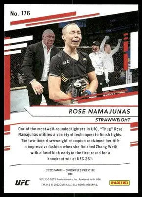 2022 Panini Chronicles Prestige UFC Rose Namajunas #176 Bronze MMA - UFC/MMA Card Single