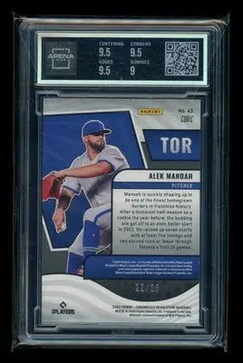 2022 Panini Chronicles Revolution Alek Manoah #43 Cubic 22/25 Arena Club 9.5
